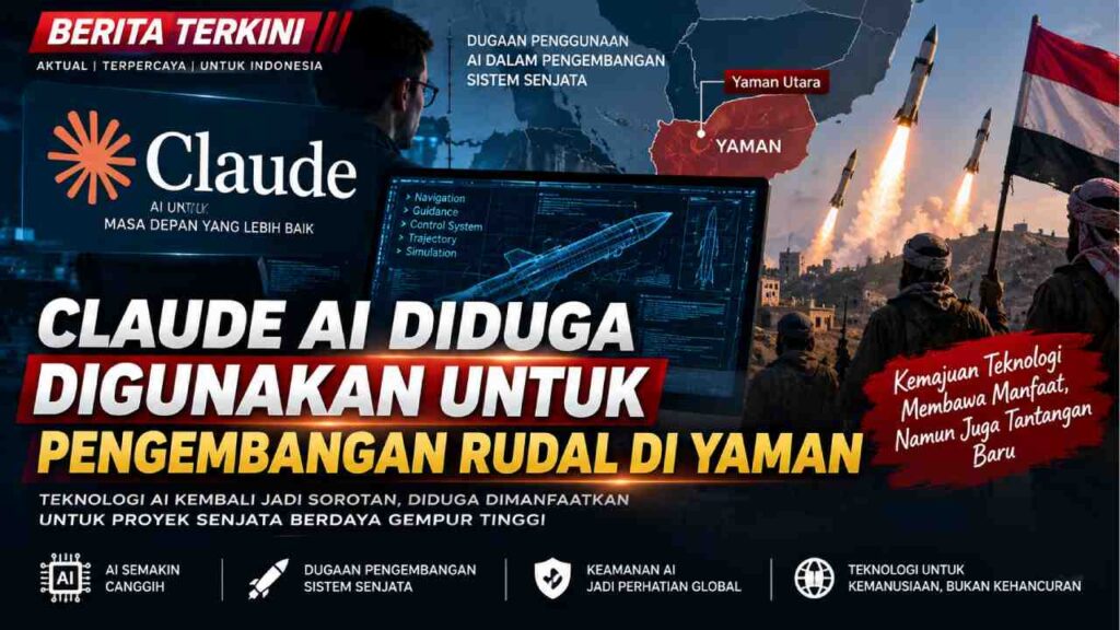 Claude AI Diduga Digunakan untuk Pengembangan Rudal di Yaman