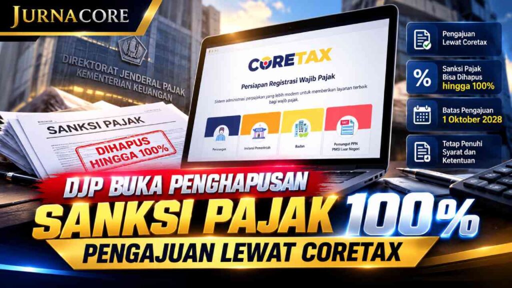 DJP Buka Penghapusan Sanksi Pajak 100%, Pengajuan Lewat Coretax