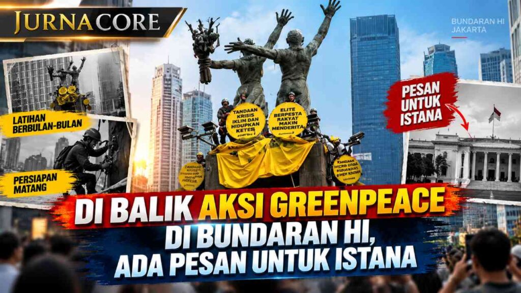 Di Balik Aksi Greenpeace di Bundaran HI, Ada Pesan untuk Istana