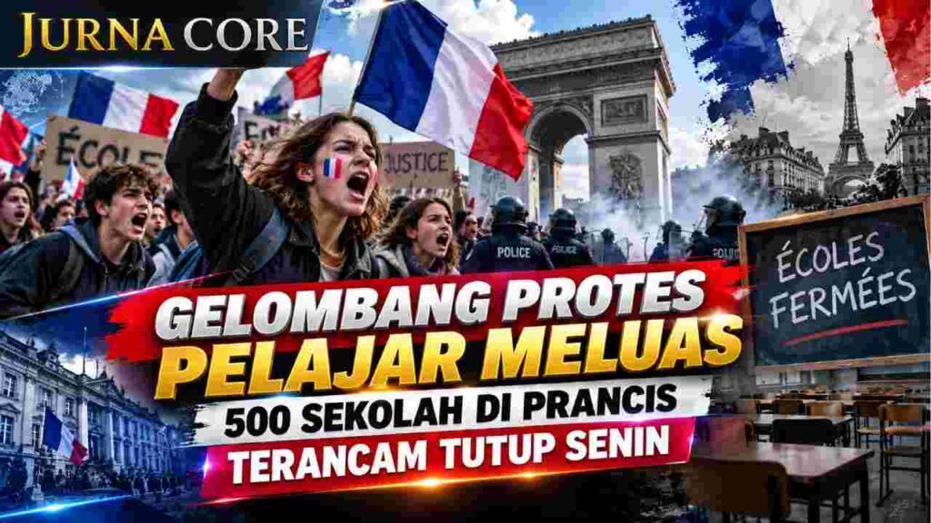 Gelombang Protes Pelajar Meluas, 500 Sekolah di Prancis Terancam Tutup Senin