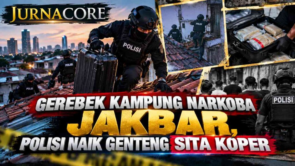 Gerebek Kampung Narkoba Jakbar, Polisi Naik Genteng Sita Koper