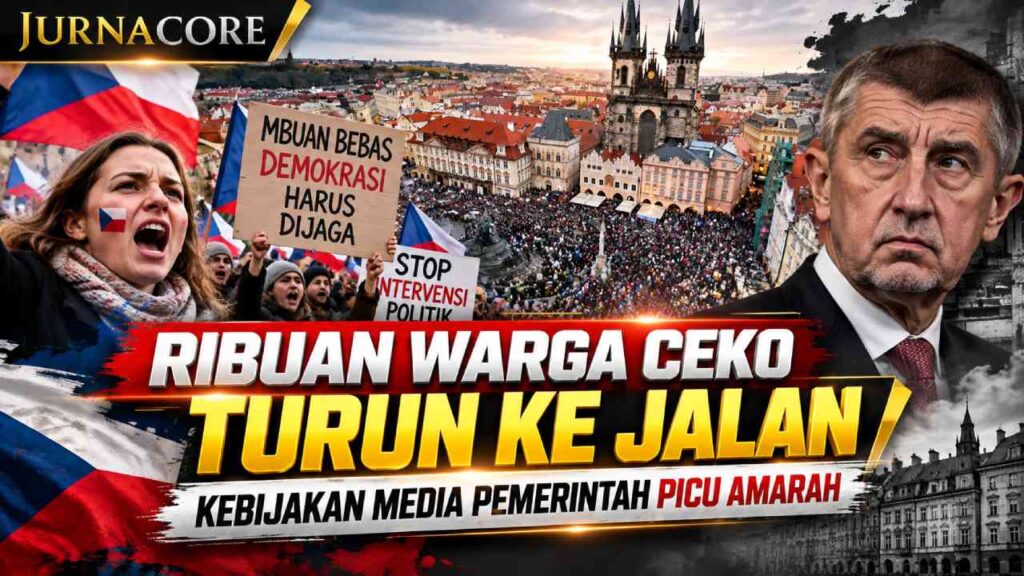 Ribuan Warga Ceko Turun ke Jalan, Kebijakan Media Pemerintah Picu Amarah