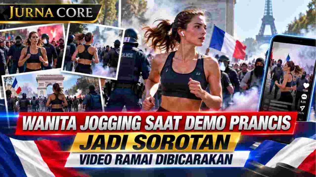Wanita Jogging Saat Demo Prancis Jadi Sorotan, Video Ramai Dibicarakan